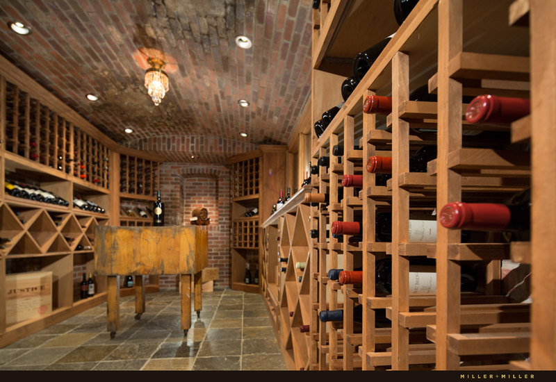 large luxury walk-in wine cellar