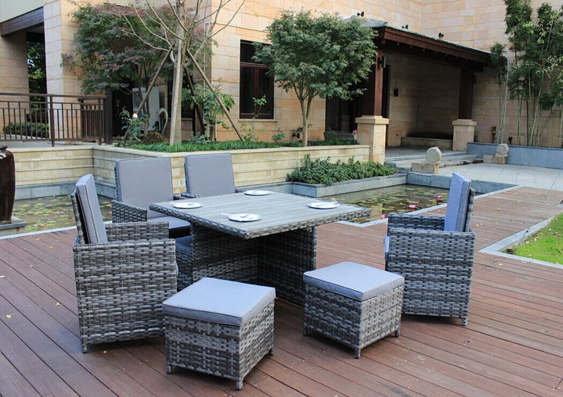 rattan furniture grey