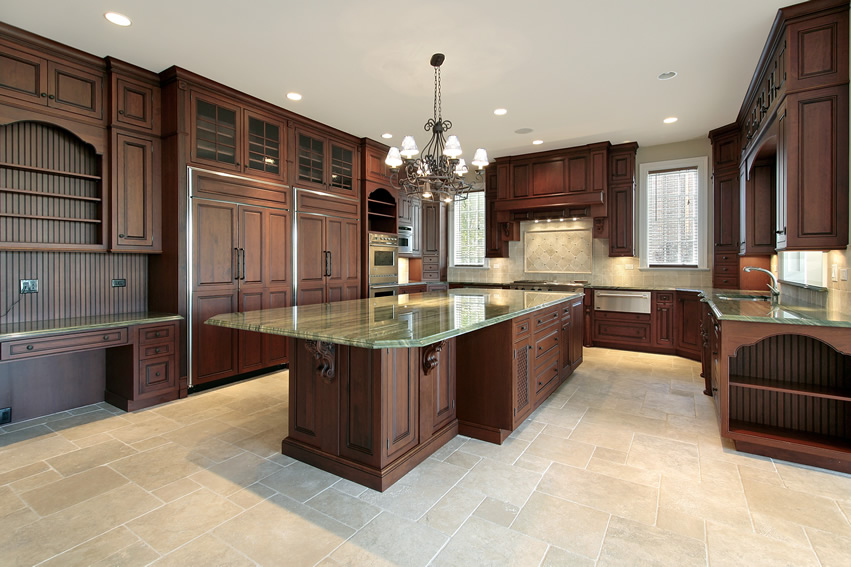 natural stone kitchen tiles and granite worktops