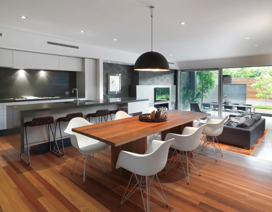 modern kitchen hardwood floors