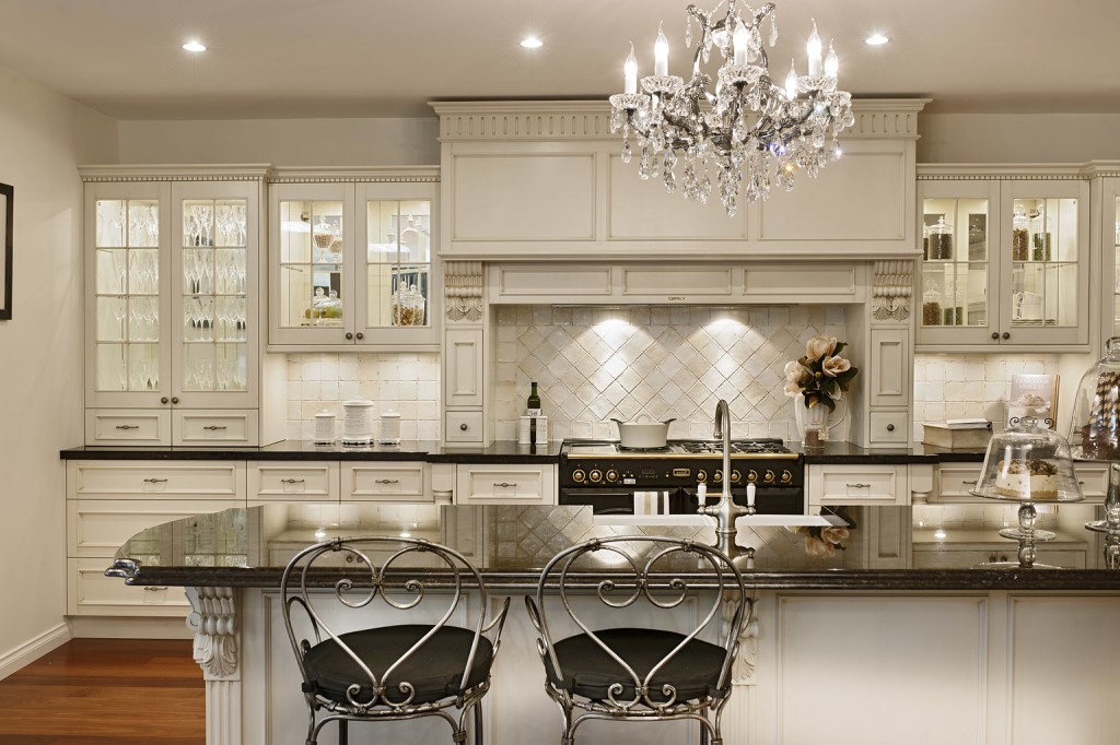 galley kitchen design idea with island