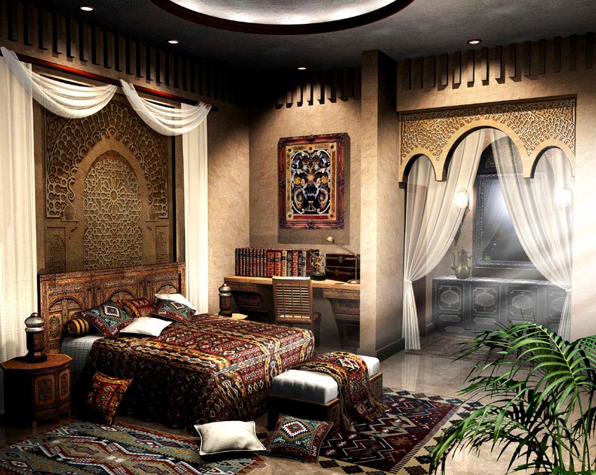morocan bedroom interior architecture idea