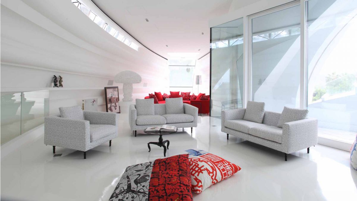 clean luxury futuristic interior living order design