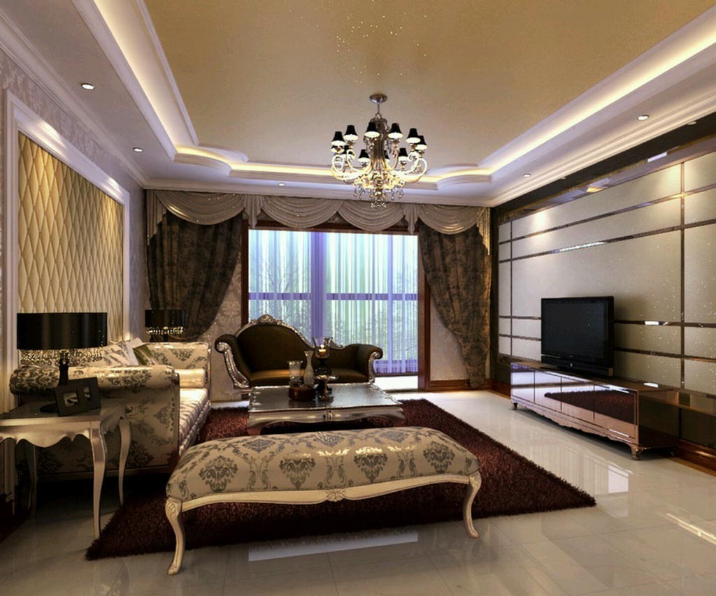 Luxury homes interior decoration living room