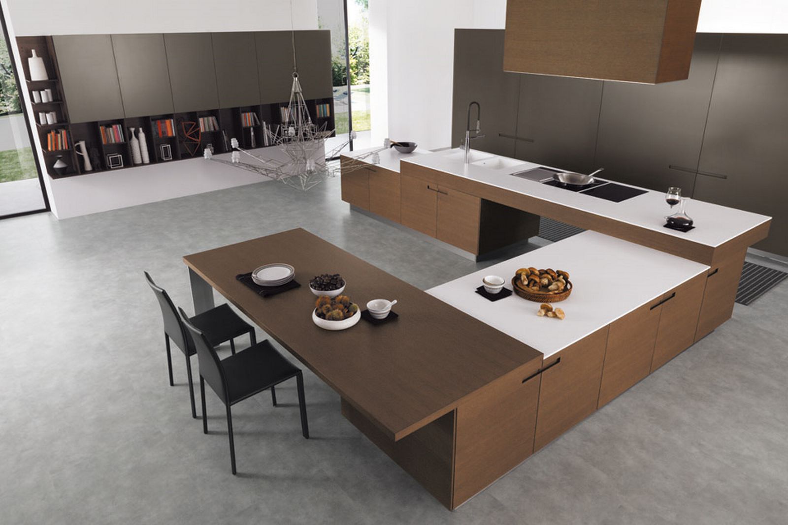 Home design inspiration with modern minimalist kitchen