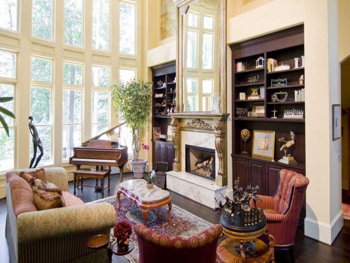 shelving victorian living room