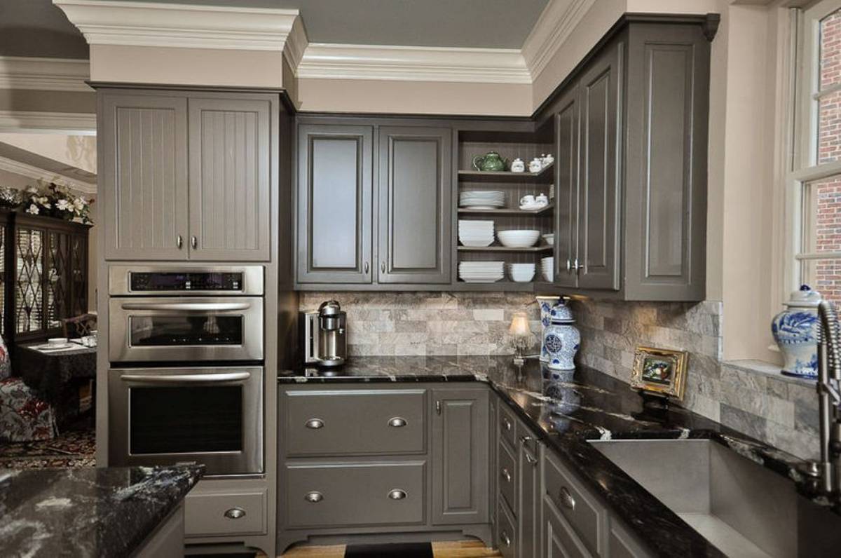 gray painted kitchen cabinets ideas