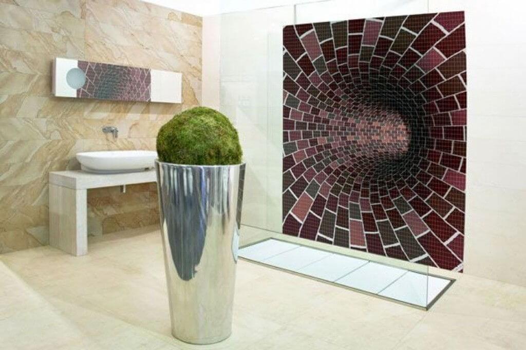Shelly Optical Illusion Bathroom Tile Design mod