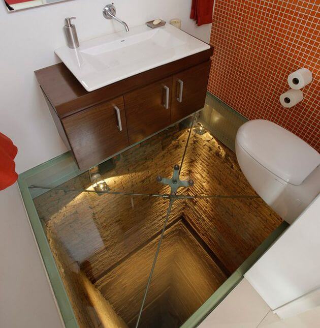 Glass Floor Bathroom Tile Design mod