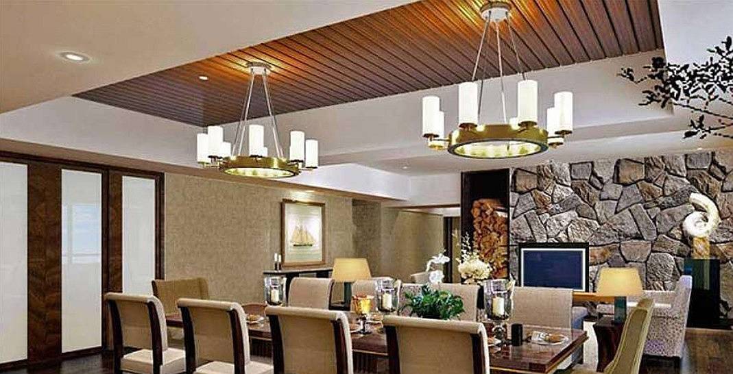 22 - dining room with classic style and beautiful ceiling