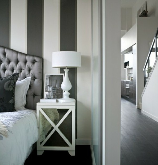 Bedside wall behind bed headboard bed lamp