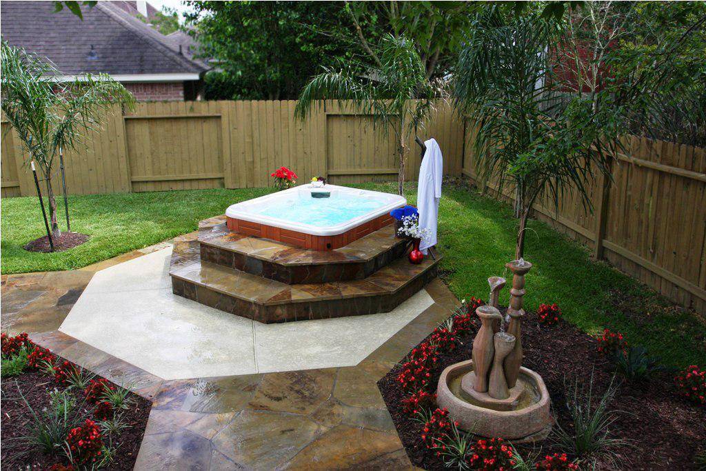 32 - small backyard landscaping ideas hot tub