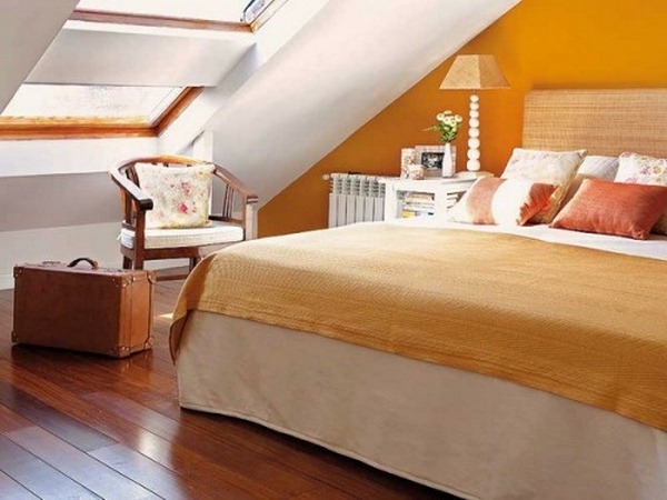 Chest wooden floor roof hatch bedroom design idea