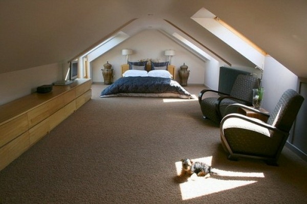 flooring in the bedrooms Penthouse interesting brown light