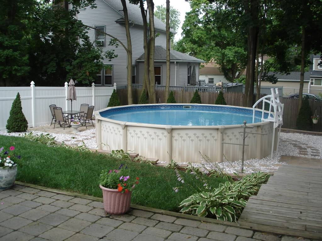 49 - backyard landscaping ideas with above ground pool