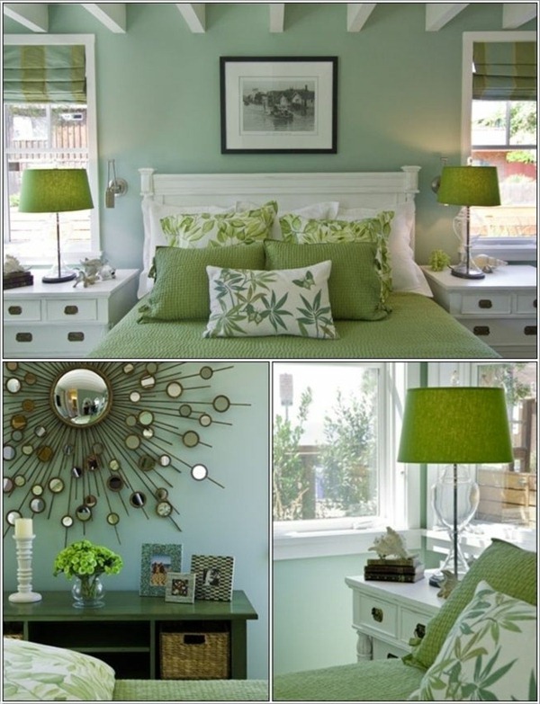 green wall design for bedroom cool design