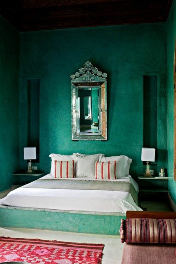 green wall design for bedroom cool mirror on the wall