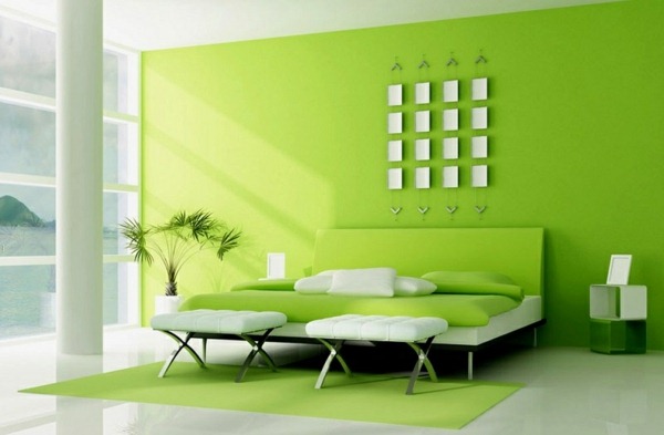 green wall design for bedroom luxurious equipment