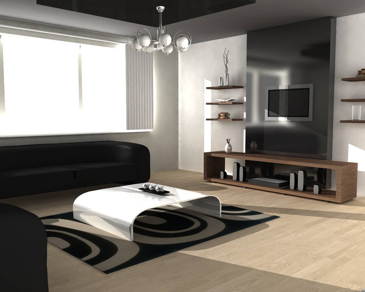 modern and small minimalist living room