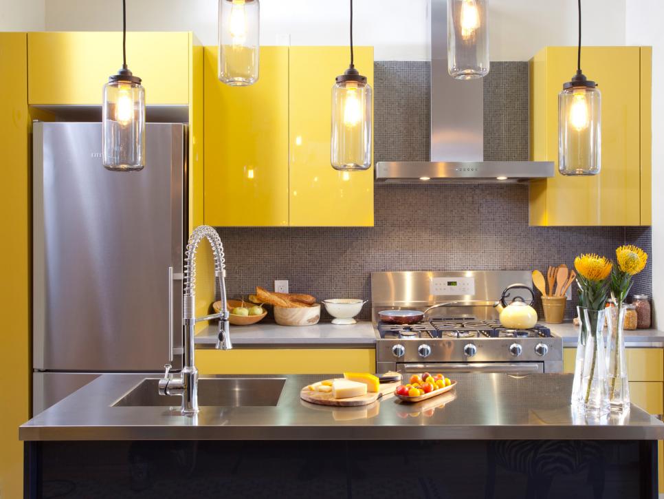 Colored Kitchen Cabinets In Yellow