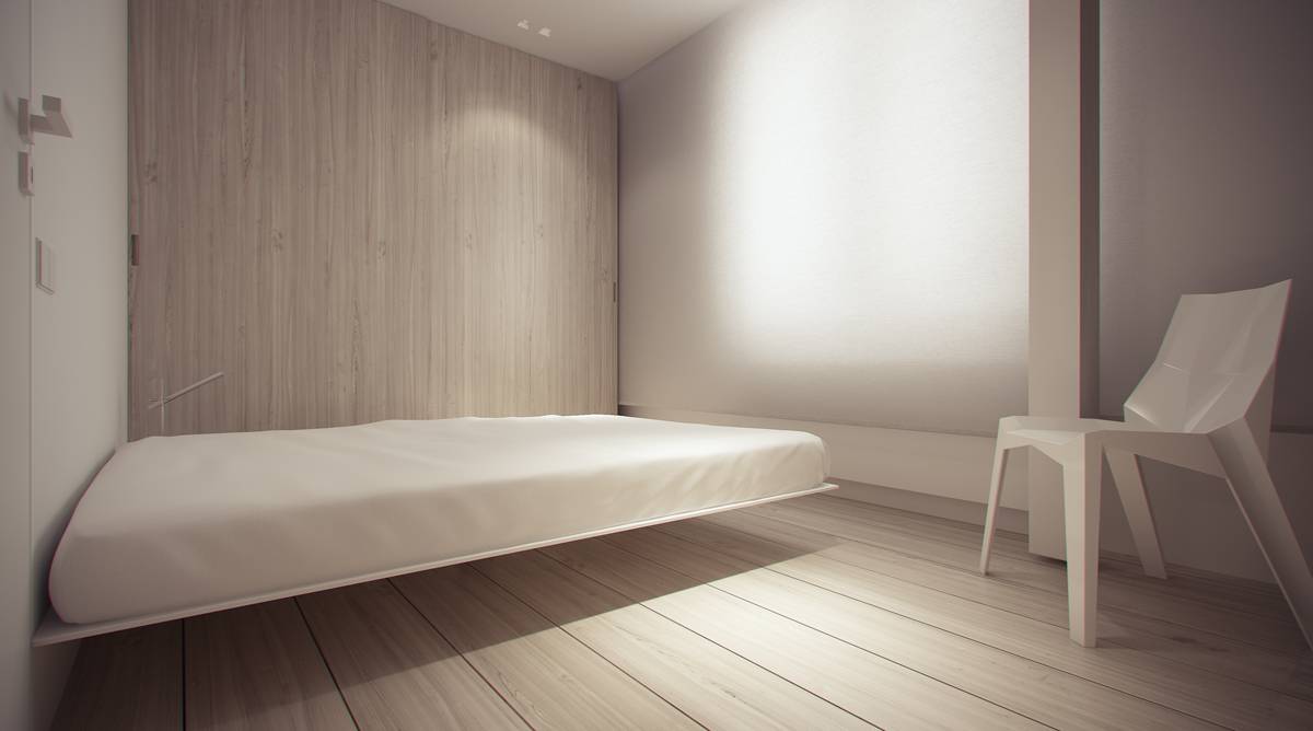 Cool minimal bedroom