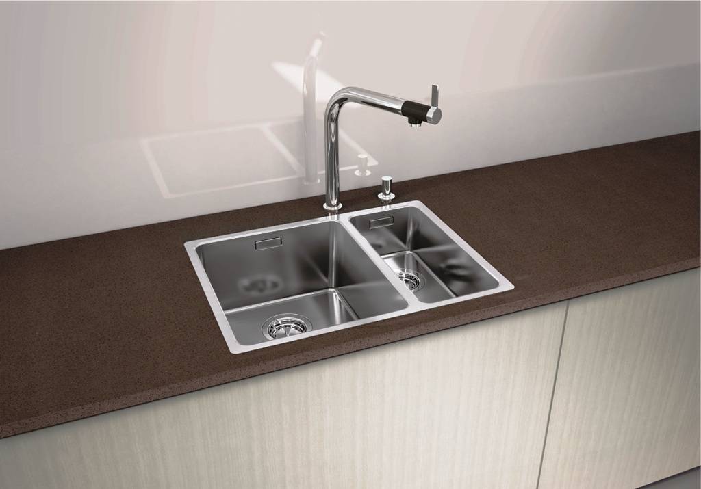 Double Spout Kitchen Faucets Chrome Single Hole Sink Taps