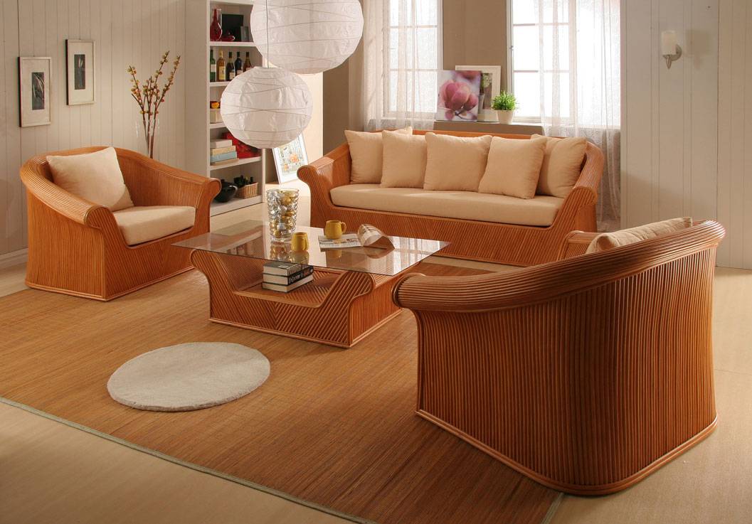 Elegant wood living room furniture