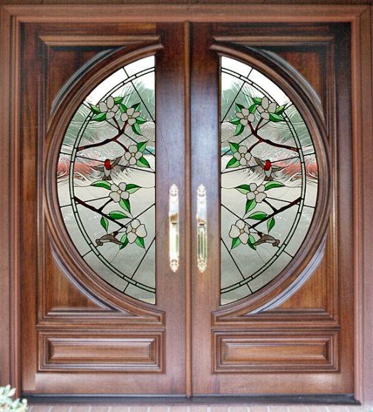 Front doors with glass