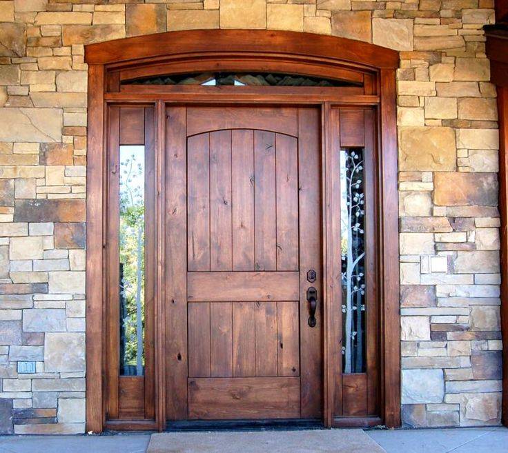 Great door design with stone accents