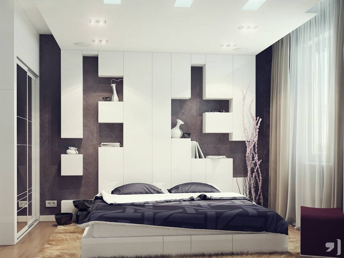Great modern minimalist bedroom interior