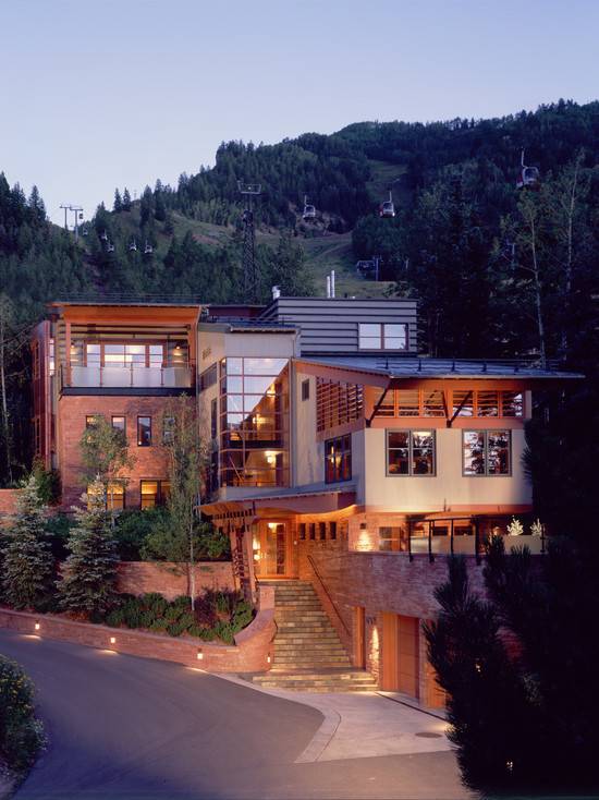 Modern hillside house