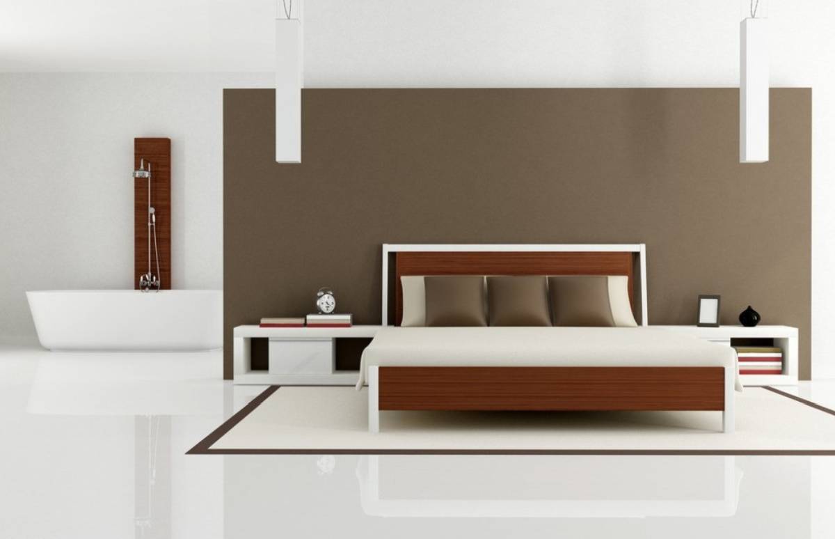 Modern minimalist interior for contemporary bedroom
