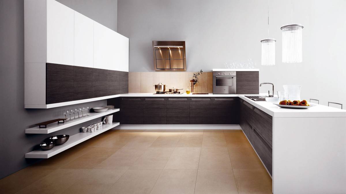 Simple and beautiful minimalist style kitchen