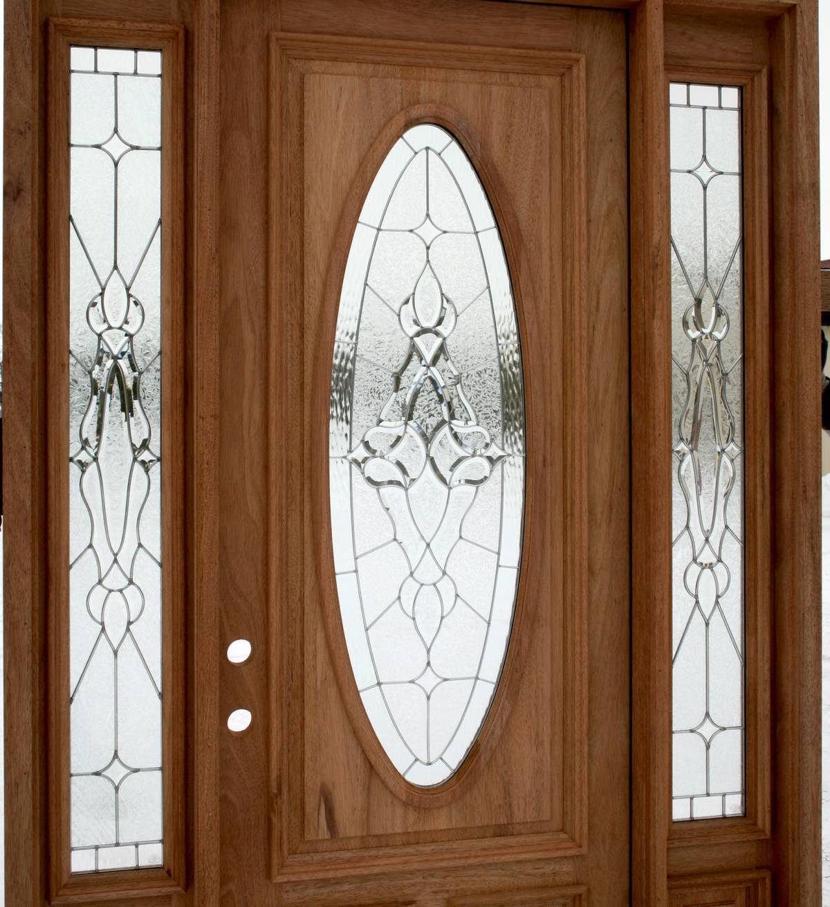 external front doors with stained glass