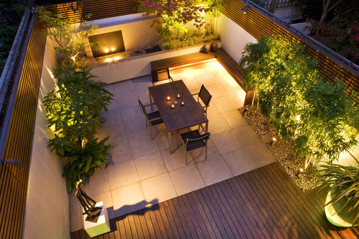 garden lighting design installation