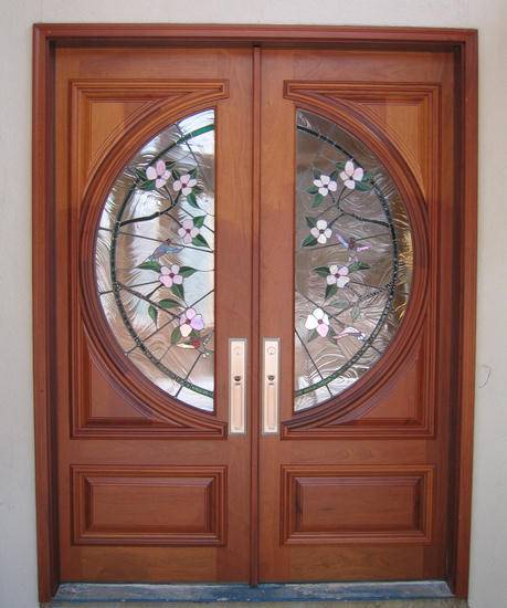 metal front doors with glass and wood