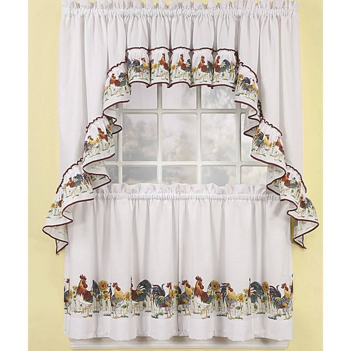 rooster kitchen curtains