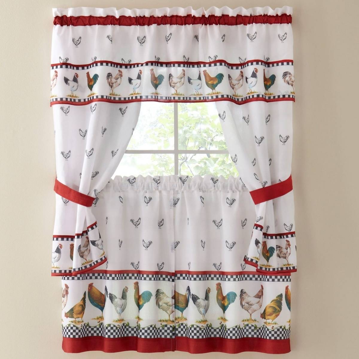 rooster kitchen curtains