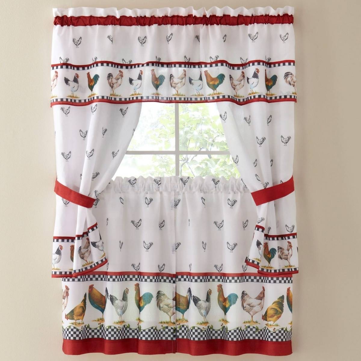 Rooster Kitchen Curtains 12 