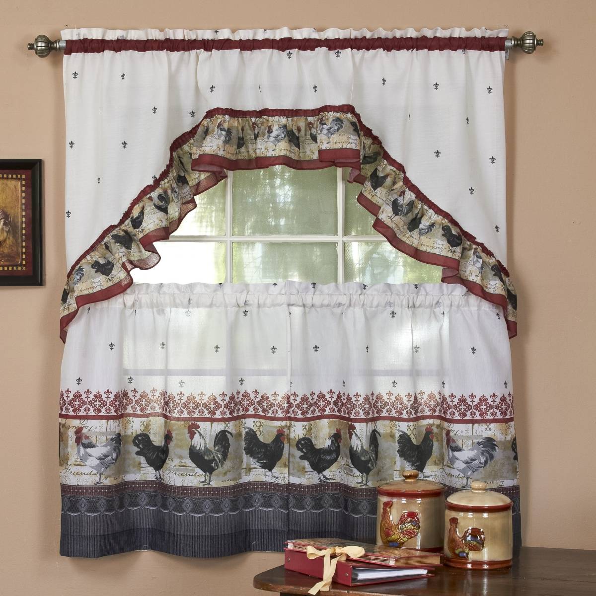 rooster kitchen curtains