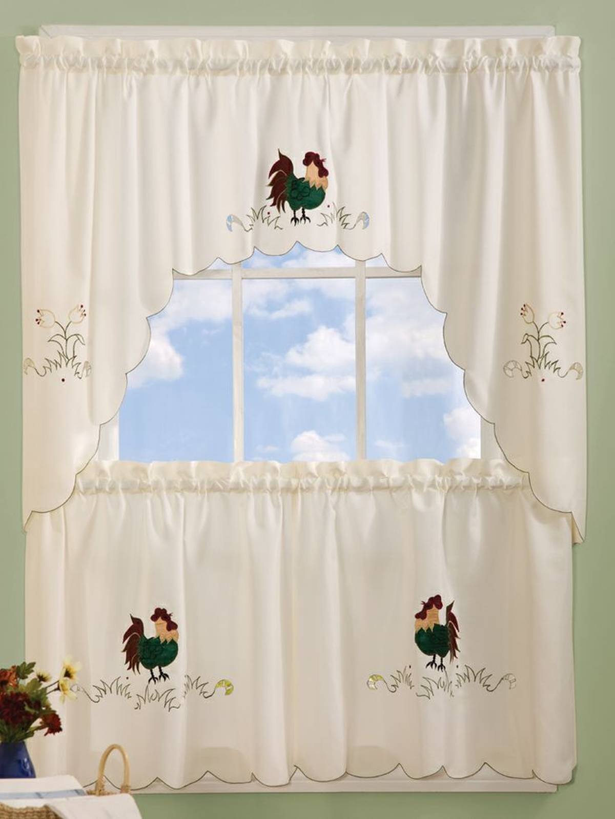 rooster kitchen curtains