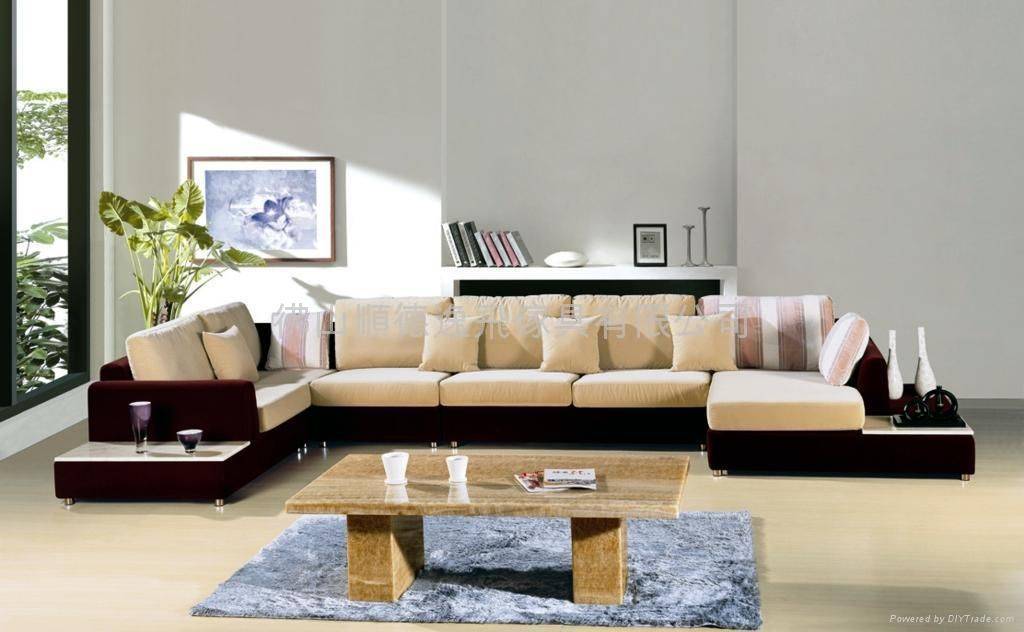Modern living room with contemporary furniture