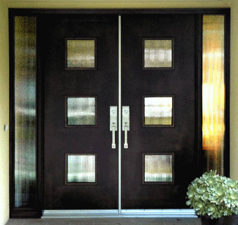 1 - double front doors black