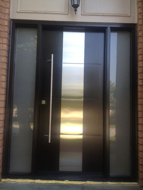 exterior front doors with side panels