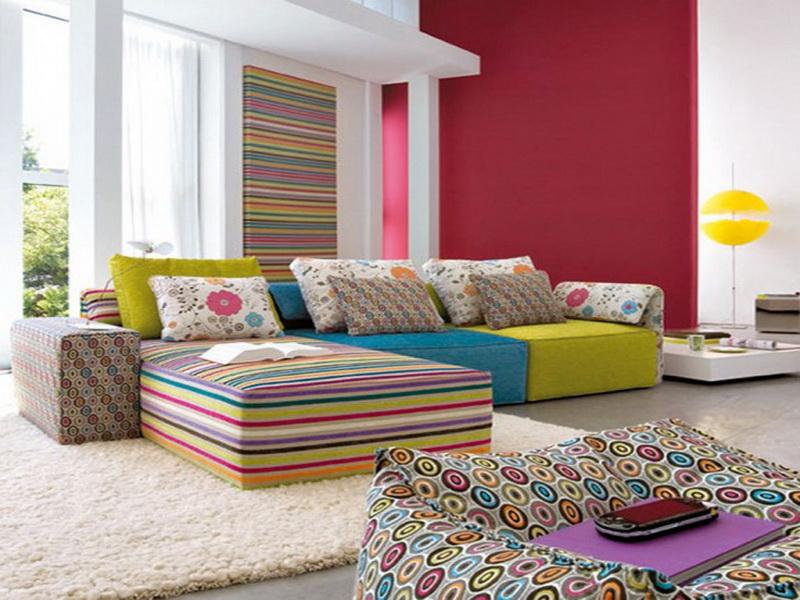 Colorfull living room theme