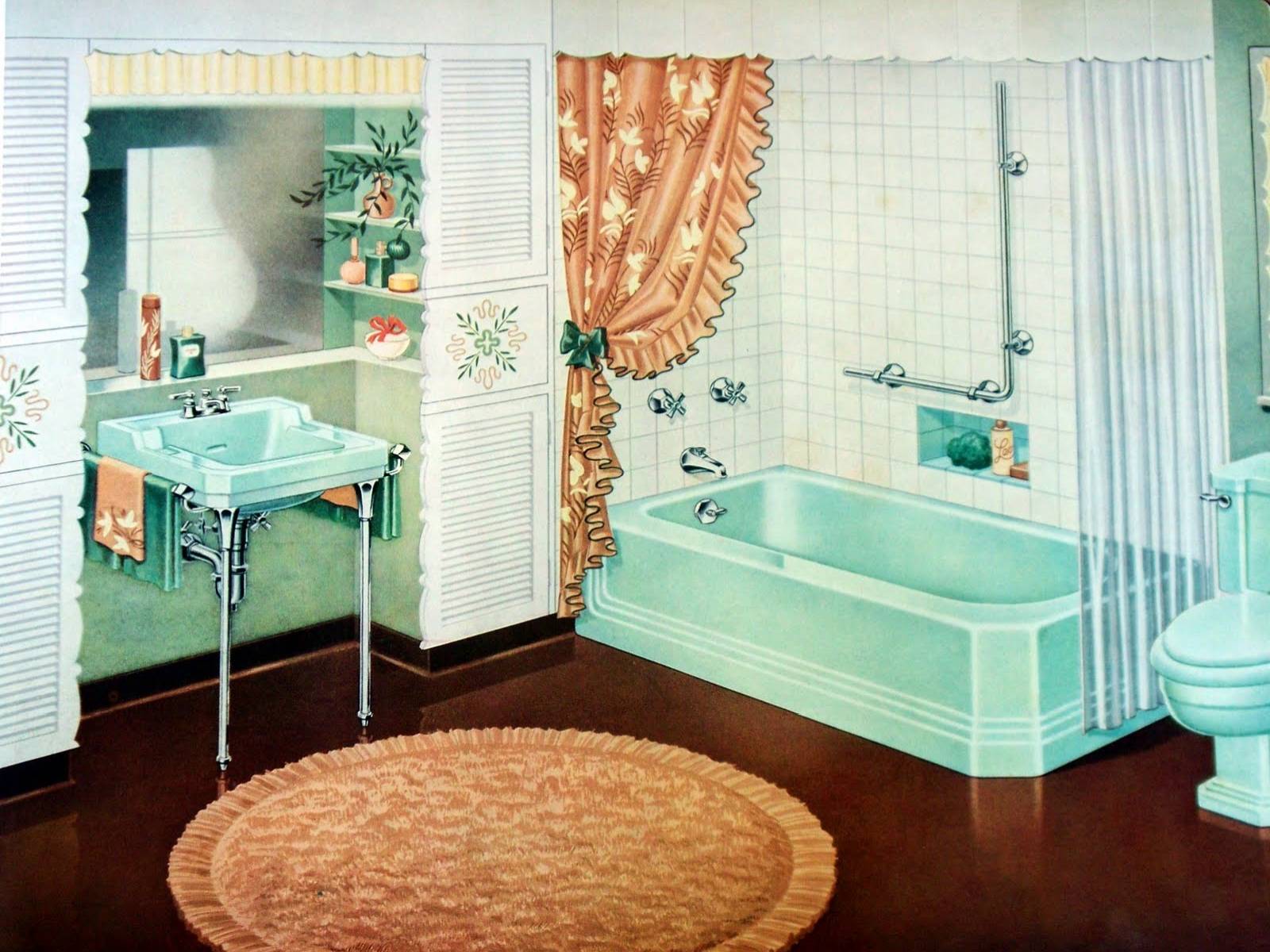 The Charm Of Vintage: Bathrooms From 1940s