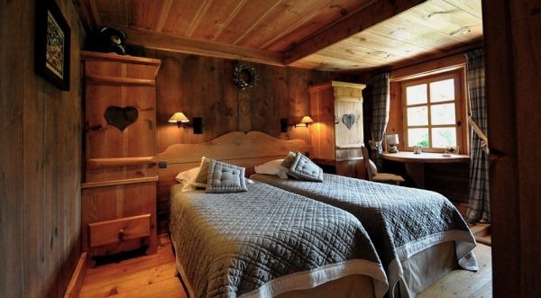 Luxury interior wood use security megeve ferme helene