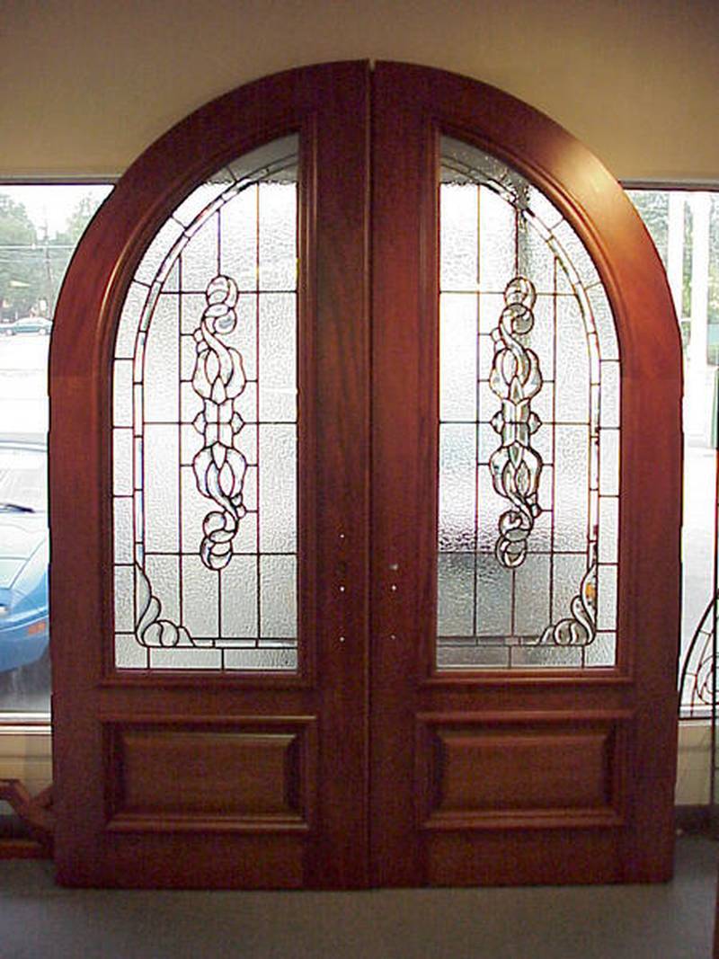 26 - double front doors oak