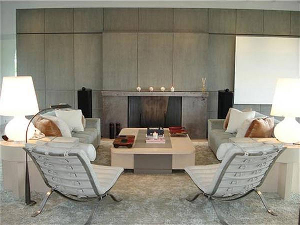 Modern living room with contemporary furniture designed with neutral color palette