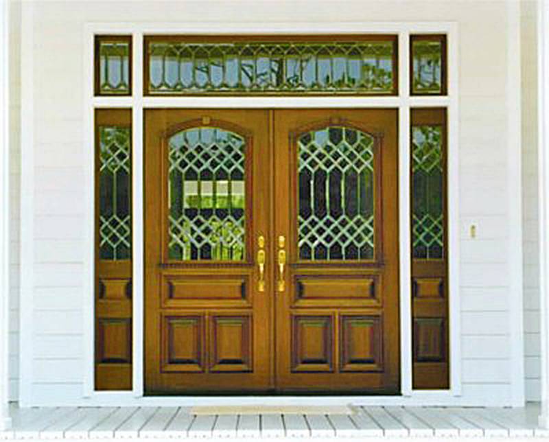 6 - double front doors with side windows